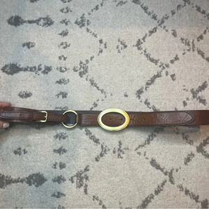 JACOB XL Boho Genuine Leather Warm Brown Copper Hardware Quality Belt